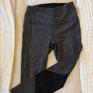 lululemon athletica Gray and Black Capris